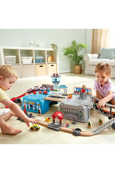 Hape Wooden train set, Hape, 80 pieces