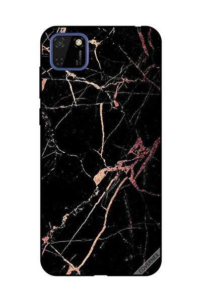 Covernex غطاء حماية لهاتف هواوي Y5P بنمط رخامي أسود