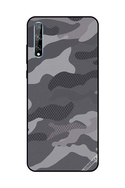 Covernex غطاء حماية لهاتف هواوي Y8P/P Smart S بنمط مموه رمادي