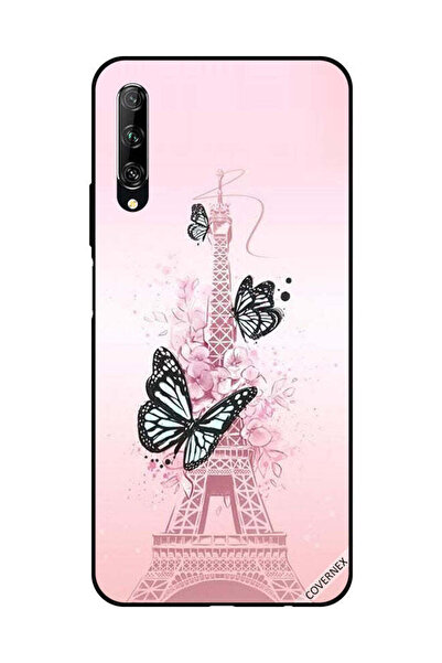 Covernex غطاء حماية لهاتف هواوي Y9S برسومات فراشات سوداء على برج إيفيل