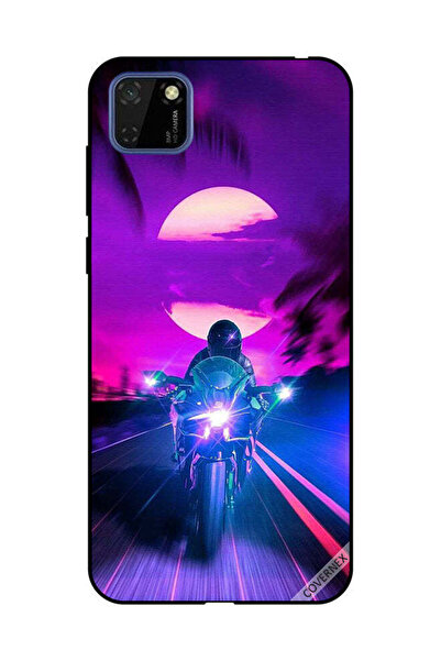 Covernex غطاء حماية لهاتف هواوي Y5P راكب الدراجة النارية يترك القمر خلفه