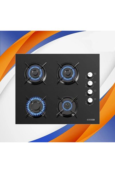 KUMTEL Comtel Built-in Gas Hob 4 Burners 60 * 60 cm – Black C65-40BTF