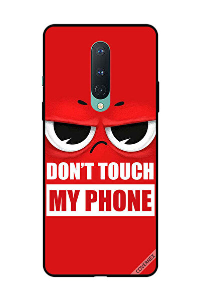 Covernex غطاء حماية لهاتف OnePlus 8 - لا تلمس هاتفي - أحمر