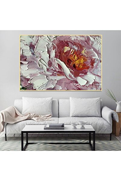 SND لوحة قماشية بتصميم الفن التشكيلي مع برواز ذهبي مجوف