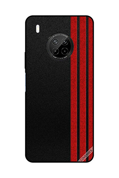 Covernex غطاء حماية لهاتف هواوي Y9A بثلاثة خطوط عمودية حمراء