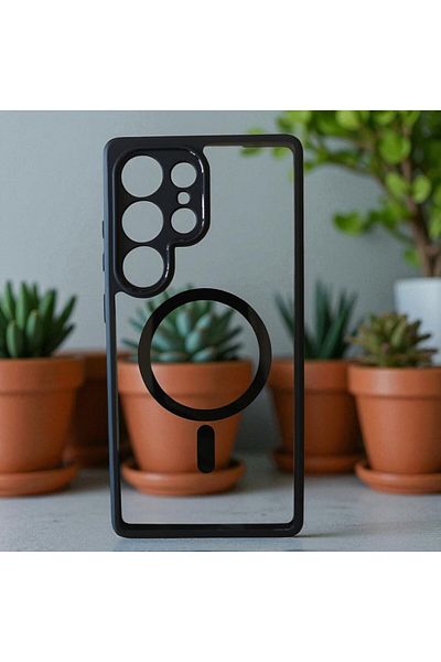Gtech Hybrid TPU Acrylic Phone Case Compatible with Samsung Galaxy S24 Ultra MagSafe