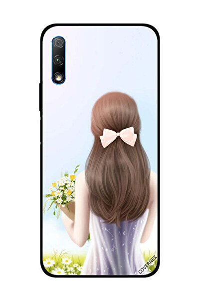 Covernex غطاء حماية لهاتف Honor 9X فتاة جميلة تحمل الزهور