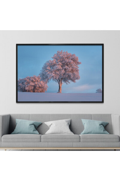 4gdran لوحة قماشية بتصميم مودرن مع برواز شامبين مجوف