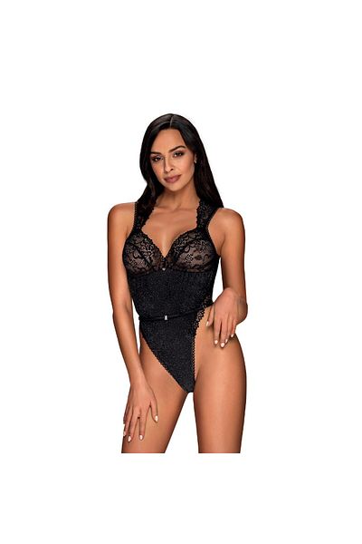 obsessive Elisetta lace bodysuit, Black, S-M