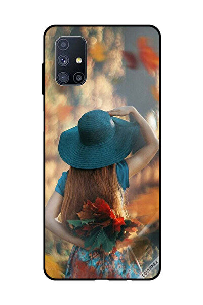 Covernex غطاء حماية لهاتف سامسونج جالاكسي M51، فتاة قبعة تخفي أوراق الحب