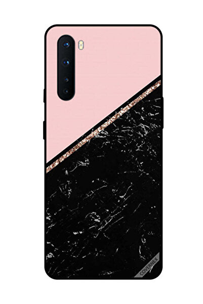 Covernex غطاء حماية لهاتف OnePlus Nord - أسود رخامي وشريط ذهبي
