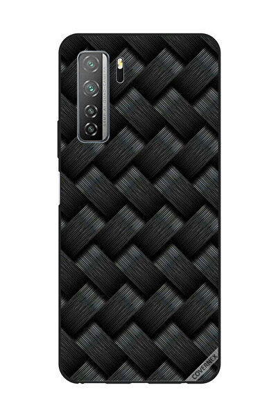 Covernex غطاء حماية لهاتف هواوي نوفا 7SE/P40 لايت 5G بنمط خطوط سوداء