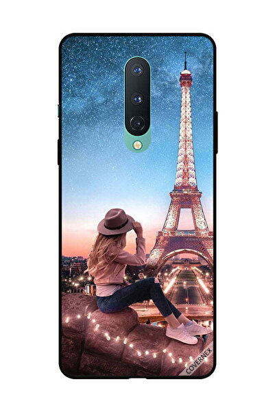 Covernex غطاء حماية لهاتف OnePlus 8 - فتاة قبعة بنية وبرج إيفيل