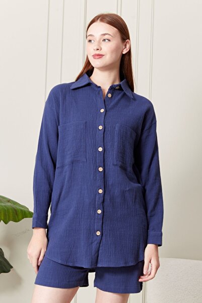 Genel Markalar %100 PAMUK KUMAŞ COOL KADIN GÖMLEK