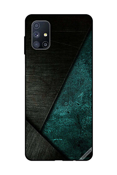 Covernex غطاء حماية لهاتف سامسونج جالاكسي M51 بنمط أسود وأخضر غامق