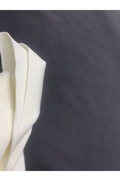 Yiğit Kumaş Ecru Camisole (Ribbed) Fabric, Piece 35X120 cm
