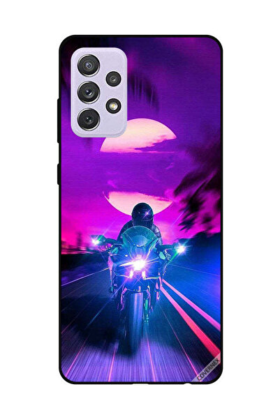 Covernex غطاء حماية لهاتف سامسونج جالاكسي A72 راكب الدراجة النارية يترك القمر...