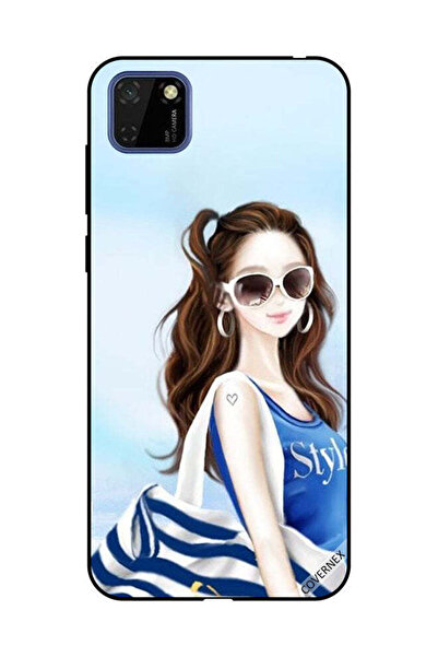 Covernex غطاء حماية لهاتف هواوي Y5P - أزرق، بتصميم قميص