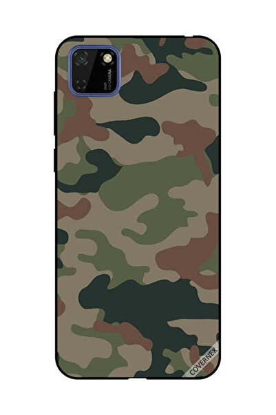 Covernex غطاء حماية لهاتف هواوي Y5P بنمط مموه باللونين الأخضر والبني