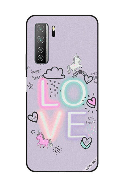 Covernex غطاء حماية لهاتف هواوي نوفا 7SE/P40 لايت 5G، قلب حلو، حب، وحيد القرن