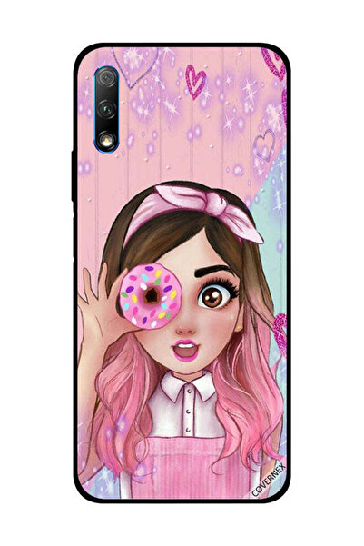 Covernex غطاء حماية لهاتف Honor 9X فتاة صغيرة لطيفة تحمل دونات
