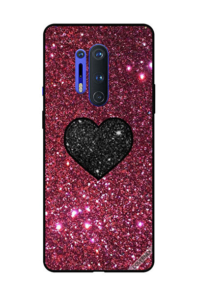 Covernex غطاء حماية لهاتف OnePlus 8 Pro قلب أسود مع لمعان أحمر