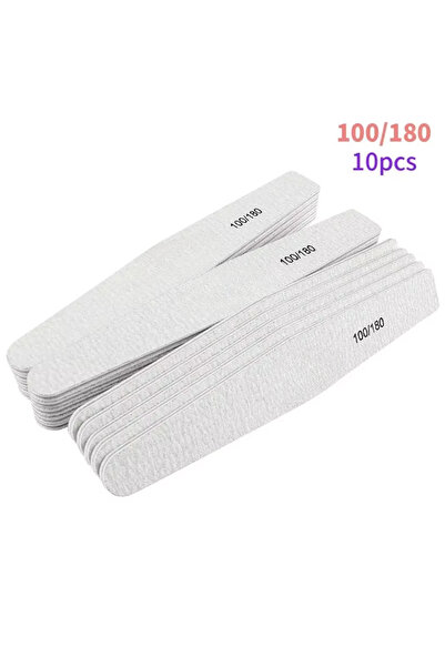 Choice NF03-100180-10PCS 10 قطع/مجموعة مبرد أظافر مزدوج الجوانب بحبيبات 80/10...