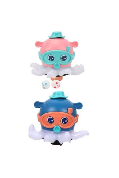 dalimag Set 2 jucării interactive caracatiță cu muzică, albastru și roz, 17 c...