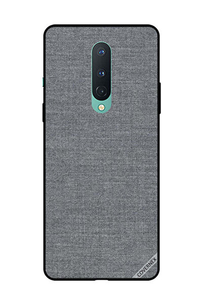 Covernex غطاء حماية لهاتف OnePlus 8 بنمط قماش رمادي
