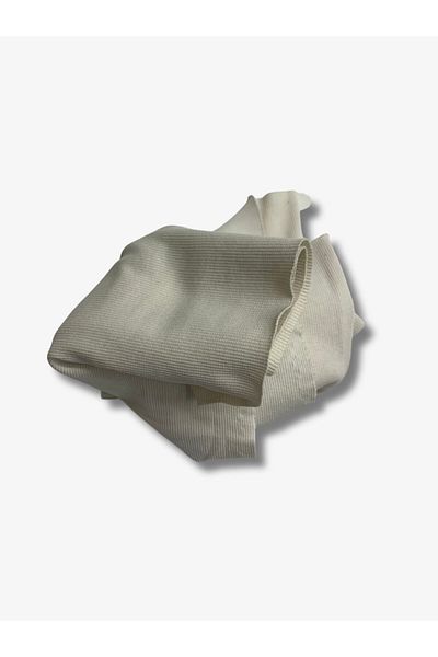 Yiğit Kumaş Cream Camisole (Ribbed Ribbed) Fabric, Piece 65X120 cm
