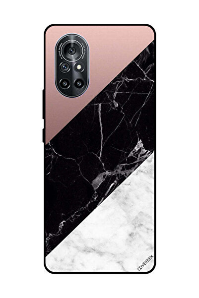 Covernex غطاء حماية لهاتف هواوي نوفا 8 5G، أبيض وأسود، الجزء العلوي من الرخام...