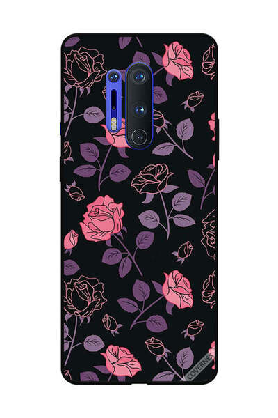 Covernex غطاء حماية لهاتف OnePlus 8 Pro - زهور وردية وأرجوانية