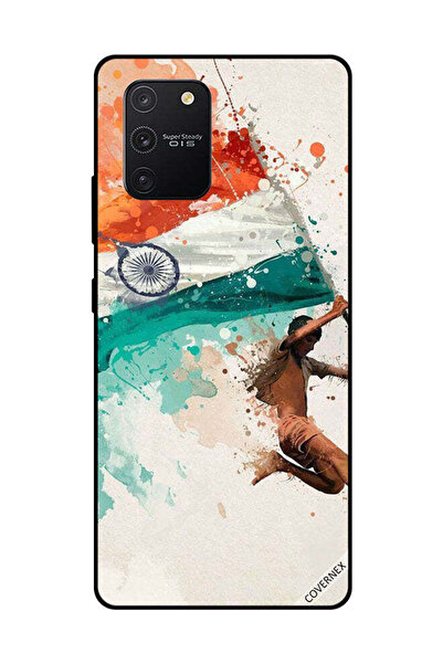 Covernex غطاء حماية لهاتف سامسونج جالاكسي S10 لايت يحمل علم الهند أثناء الطيران