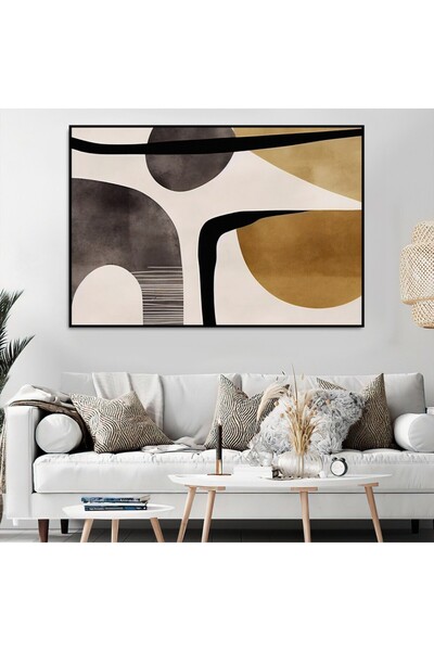 SND لوحة قماشية بتصميم الفن البوهيمي مع برواز أسود مجوف