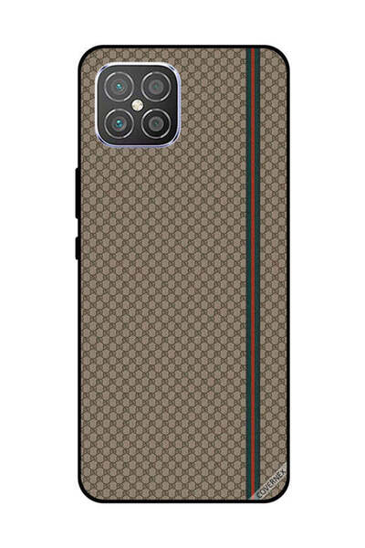 Covernex غطاء حماية لهاتف هواوي نوفا 8 إس إي بخطوط حمراء وخضراء على نمط بني