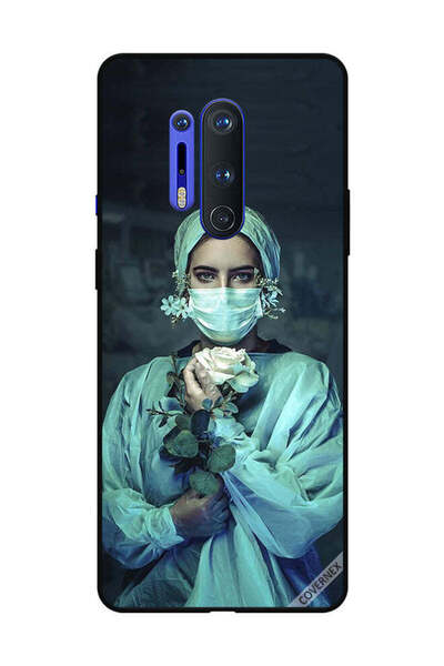 Covernex غطاء حماية لهاتف OnePlus 8 Pro ممرضة تحمل زهرة