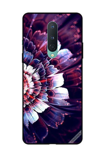 Covernex غطاء حماية لهاتف OnePlus 8 مع زهرة كبيرة منعكسة على الجانب الأيسر