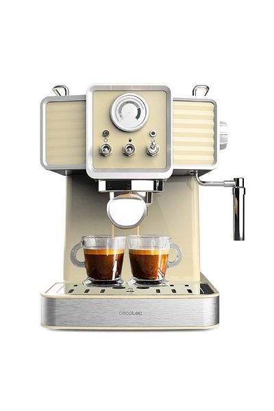 CECOTEC Cecotec Power Espresso 20 Tradizionale espresso machine, light yellow