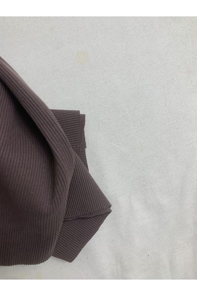 Yiğit Kumaş Brown Camisole (Ribbed Corduroy) Fabric, Piece 25X130 cm