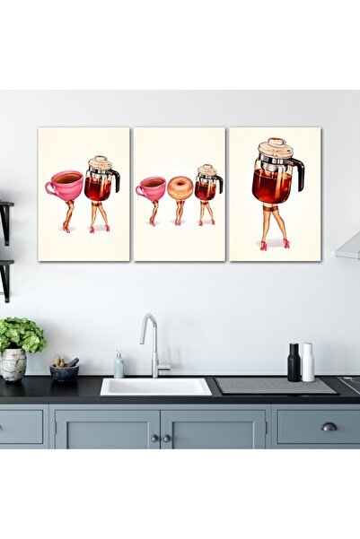 SND ثلاث لوحات خشبية ام دي اف مقاس 120x60 سم