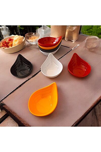 BARITCIOGLU Snack Bowl Sauce Bowl Mezelik Presentation Sauce Bowls 4Pcs Colorful Break-Resistant Porelin