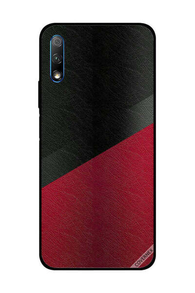 Covernex Protective Case Cover For Honor 9X Black & Red Leather Pattern