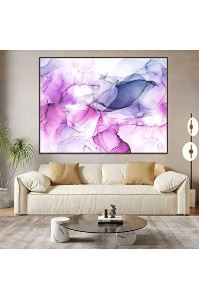 SND لوحة قماشية بتصميم الفن التجريدي مع برواز شامبين مجوف