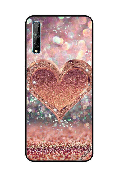 Covernex غطاء حماية لهاتف هواوي Y8P/P Smart S - قلب ذهبي لامع