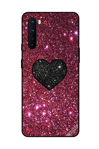 Covernex غطاء حماية لهاتف OnePlus Nord قلب أسود لامع باللون الأحمر