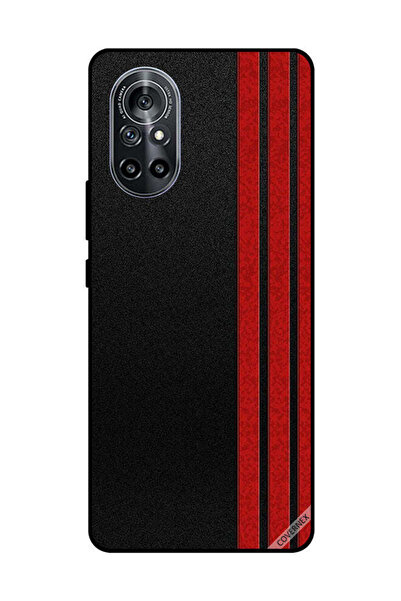 Covernex غطاء حماية لهاتف هواوي نوفا 8 5G بثلاثة خطوط عمودية حمراء