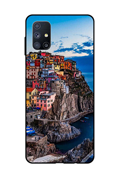 Covernex غطاء حماية لهاتف سامسونج جالاكسي M51 - منازل ملونة على البحر