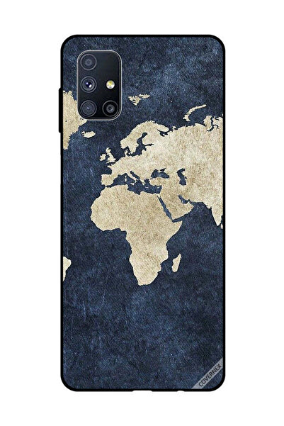 Covernex غطاء حماية لهاتف سامسونج جالاكسي M51 بنمط خريطة على الجينز