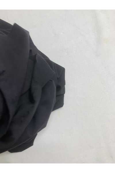 Yiğit Kumaş Flowing Flexible Suit Polyester Combed Fabric, Piece 80X150 cm Black Color