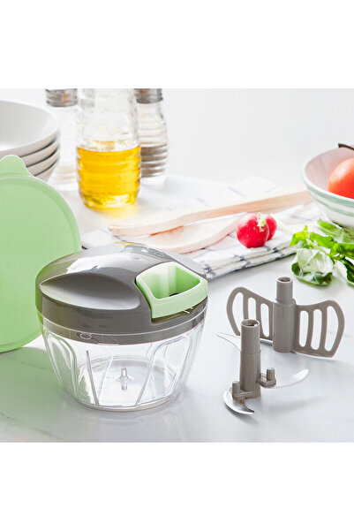 InnovaGoods Mini manual chopper, Spinop InnovaGoods, 400 ml, green-gray
